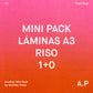 Mini Pack 50 Láminas A3 Riso, 1 tinta